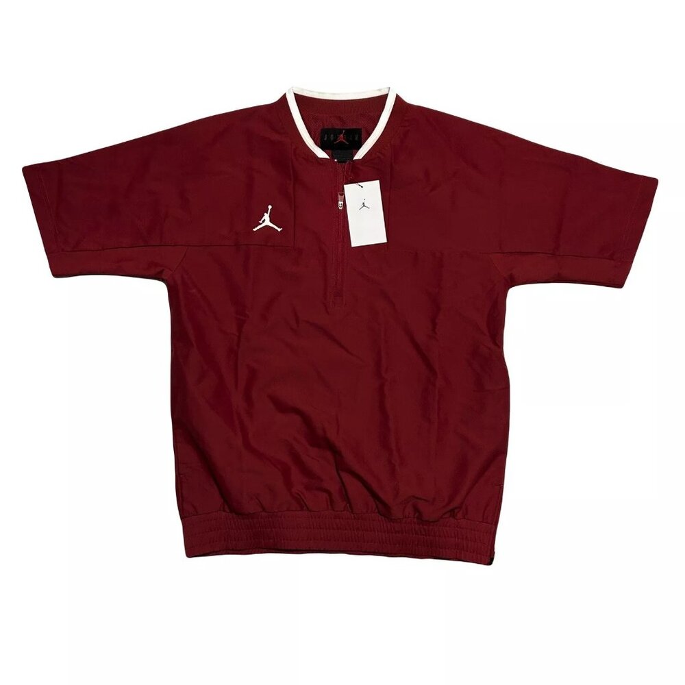 Nike Air Jordan SS Coaches Training 1/4 Zip Red Jacket Mens Sz Small CV5858-613